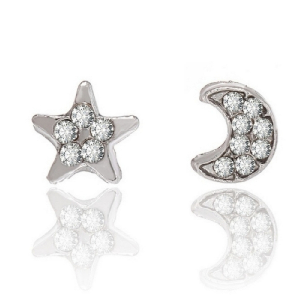 ⭐🌙Sparkly Dainty Moon & Star Earrings⭐🌙